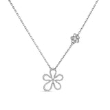18K White Gold 0.30 ctw Curb Diamond Necklace