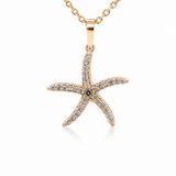 14K Yellow Gold 0.21 ctw Starfish Diamond Pendant/Charm