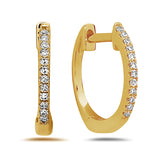 14K Yellow Gold 0.07 ctw Huggie Diamond Earring