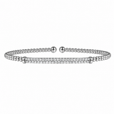 14K White Gold 0.33 ctw Bangle Diamond Bracelet