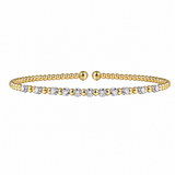 14K Two Tone 0.37 ctw Bangle Diamond Bracelet