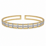 14K Two Tone 0.35 ctw Bangle Diamond Bracelet