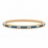 14K Yellow Gold 3.66 ctw Bangle Diamond Bracelet