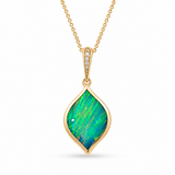 14K Yellow Gold  Opal Necklace