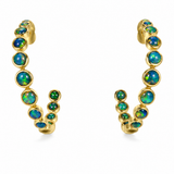 14K Yellow Gold Inside Out 1.89ctw Opal Earrings