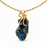 14K Yellow Gold Octopus 20.33ctw Opal Pendant/Charm