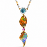 18K Two Tone 1.85ctw Opal Pendant/Charm