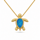 14K Yellow Gold Opal Necklace