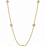 14K Yellow Gold 0.89 ctw By The Yard Diamond Necklace