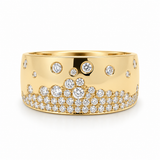 18K Yellow Gold 0.55 ctw Contemporary Diamond Women's Ring