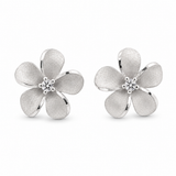 Denny Wong White Sapphire Plumeria Earrings