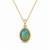 14K Yellow Gold Opal Pendant/Charm