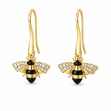 14K Yellow Gold 0.16 ctw Bee Diamond Earring