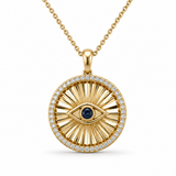 14K Yellow Gold 0.27 ctw Eye Diamond Necklace