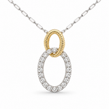 14K Two Tone 0.86 ctw Diamond Pendant/Charm