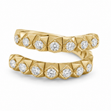 14K Yellow Gold 0.63 ctw Free Form Diamond Women's Ring