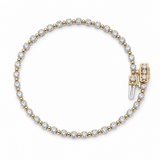 14K Two Tone 0.81 ctw Tennis Diamond Bracelet
