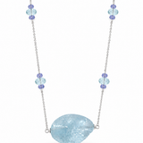 18K White Gold 23.05ctw Aquamarine Necklace