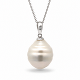 14K White Gold White South Sea Pearl Necklace