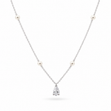14K White Gold Akoya Pearl Necklace