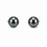 14K Yellow Gold Stud Pearl Earrings