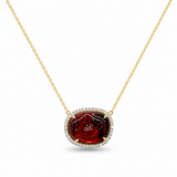 14K Two Tone 4.00ctw Opal Necklace