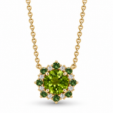 14K Yellow Gold 0.52ctw Peridot Necklace