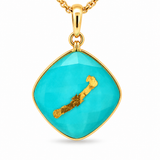 18K Yellow Gold Islamorada Turquiose Pendant/Charm