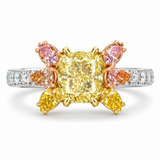 Platinum/18K Internally Flawless Yellow Diamond Ring