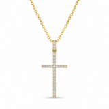 18K Yellow Gold 0.06 ctw Cross Diamond Pendant/Charm