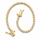 14K Yellow Gold 1.48 ctw Tennis Diamond Bracelet