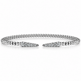 14K White Gold 0.25 ctw Bangle Diamond Bracelet