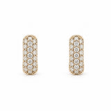 14K Yellow Gold 0.55 ctw Small Hoop Diamond Earring