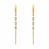 14K Yellow Gold 0.08 ctw Dangle Diamond Earring