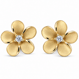 14K Yellow Gold 0.06 ctw Stud Diamond Earring