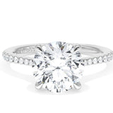 Platinum Solitaire Semi Mount Engagement Ring