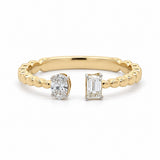 14K Yellow Gold 0.24 ctw Open shank Diamond Women's Ring