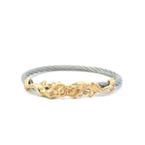 14K Mermaid on Stainless Steel Cable