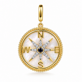 14K medallion 5.24ctw Mother of Pearl Pendant/Charm