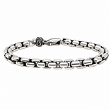 Round Box Sterling Silver Bracelet