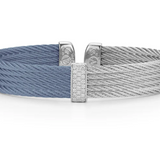 ALOR 18K Grey and Island Blue Cuff