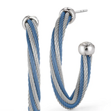 ALOR Blue and Grey Twist Earrings