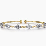 14K Two Tone 0.69 ctw Bangle Diamond Bracelet