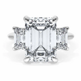 Platinum 3 Stone Semi Mount Engagement Ring