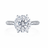 18K Yellow Gold Pave Semi Mount Engagement Ring