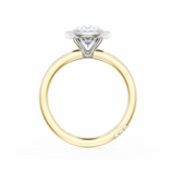 18K Two Tone Halo Semi Mount Engagement Ring