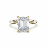 18K Yellow Gold Cathedral Semi Mount Engagement Ring