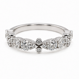 18K White Gold 0.89 ctw Anniversary Diamond Women's Wedding Band