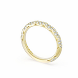 18K Yellow Gold 0.44 ctw Pave Diamond Women's Wedding Band