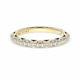 18K Yellow Gold 0.44 ctw Pave Diamond Women's Wedding Band